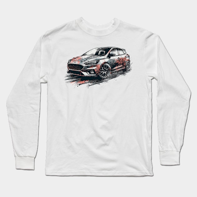 Ford Focus Long Sleeve T-Shirt by Vehicles-Art